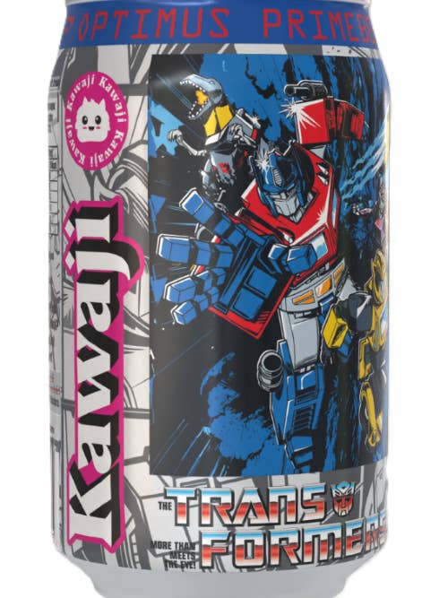 Transformers Optimus Primeberry - Refrigerante sabor morango em lata 330 ml por atacado de Kawaji