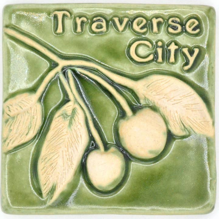 Traverse City Cherries 4x4 pour la vente par Little Traverse Tileworks