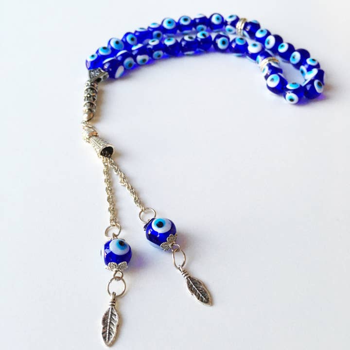 Evileyefavor – wholesale Decorative tabletop object – Blue Evil Eye Glass Komboloi1