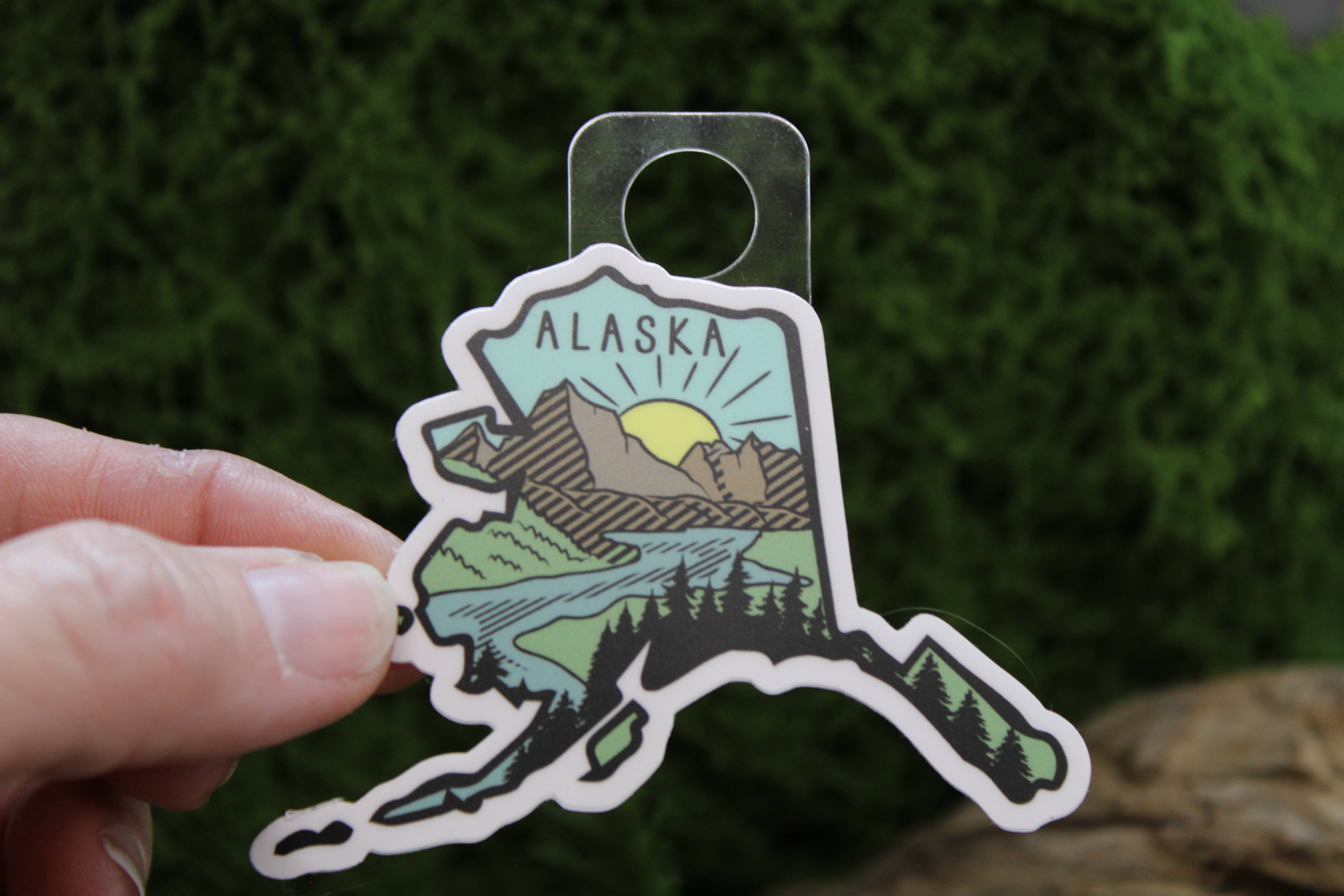 National Parks and Beyond - Wholesale Sticker - Alaska State Checklist 3” Vinyl Sticker0