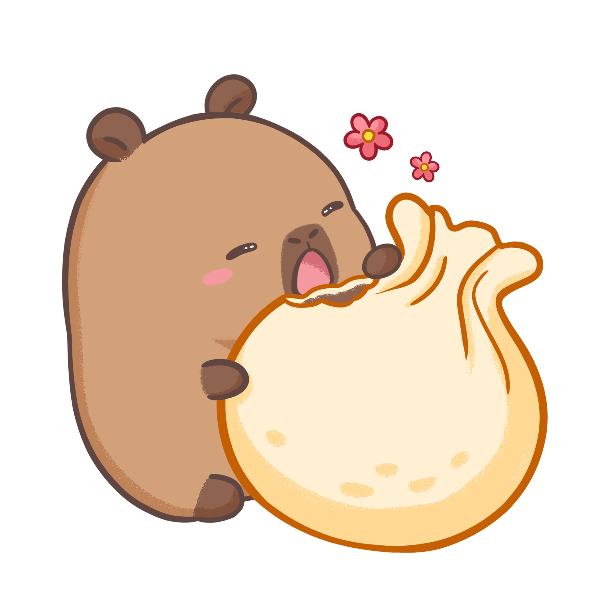 CapyFun - Wholesale Keychain - Women's - Capybara Acrylic Keychain Cute Kawaii Dumpling Boba Tea Coffee Ice Cream Reading Orange Ramen Foodie Hot Pot Holiday Gift For Her42