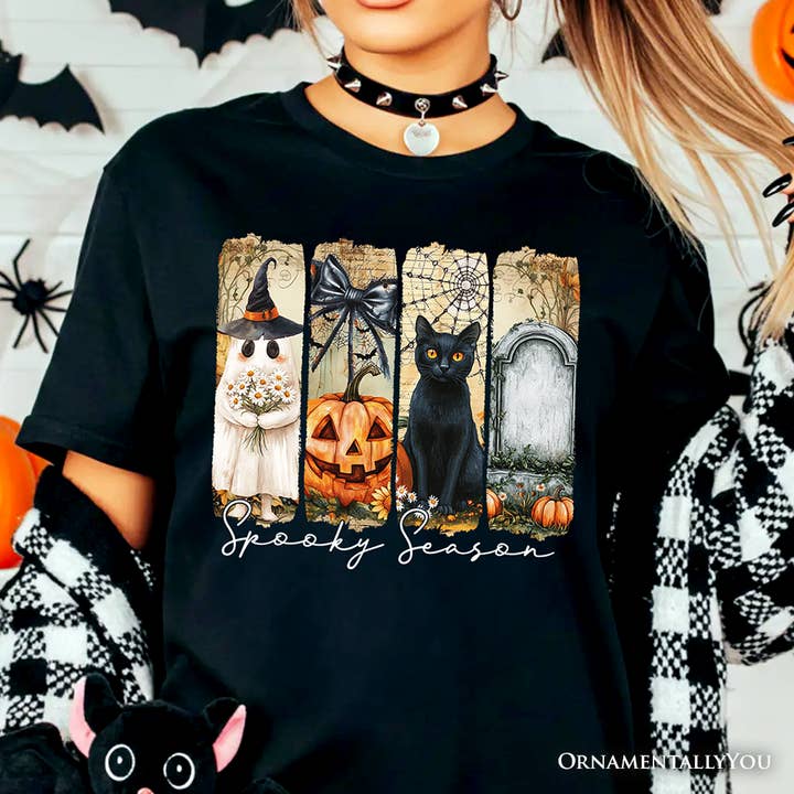 Camiseta de Pincelada de Temporada Espeluznante de Otoño para venta al por mayor de OrnamentallyYou
