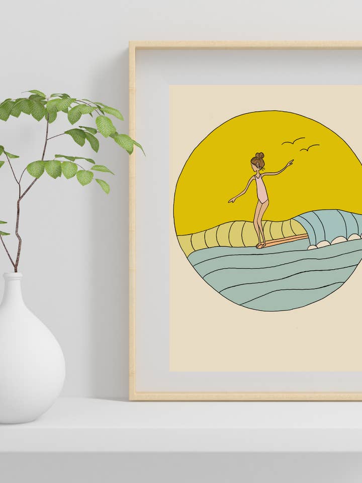 Boho Noserider Print for wholesale by Sierra Rehrer Designs