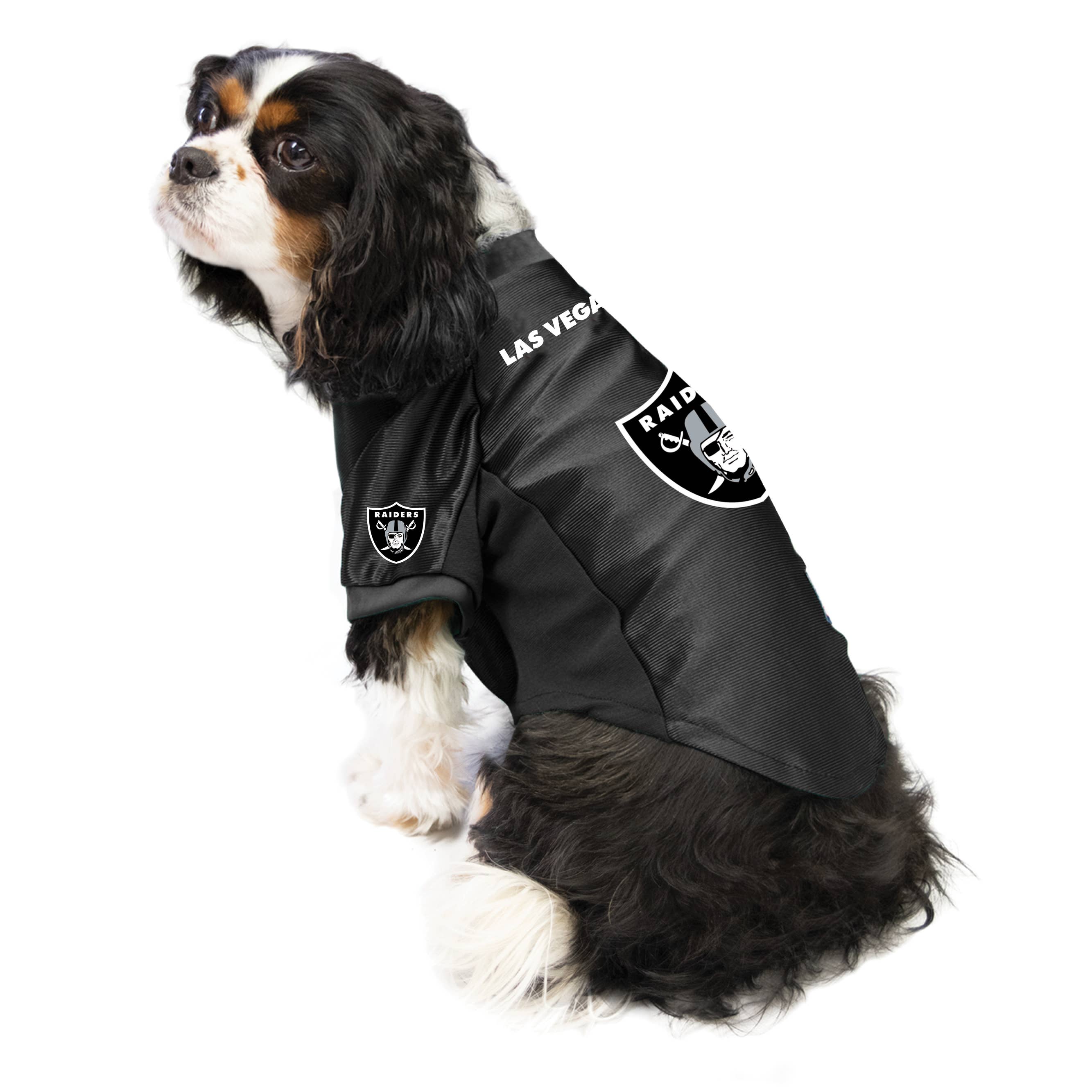 Little Earth Productions - Vente Maillot – chien - Maillot extensible pour animaux de compagnie des Raiders de Las Vegas de la NFL - Logo LV2