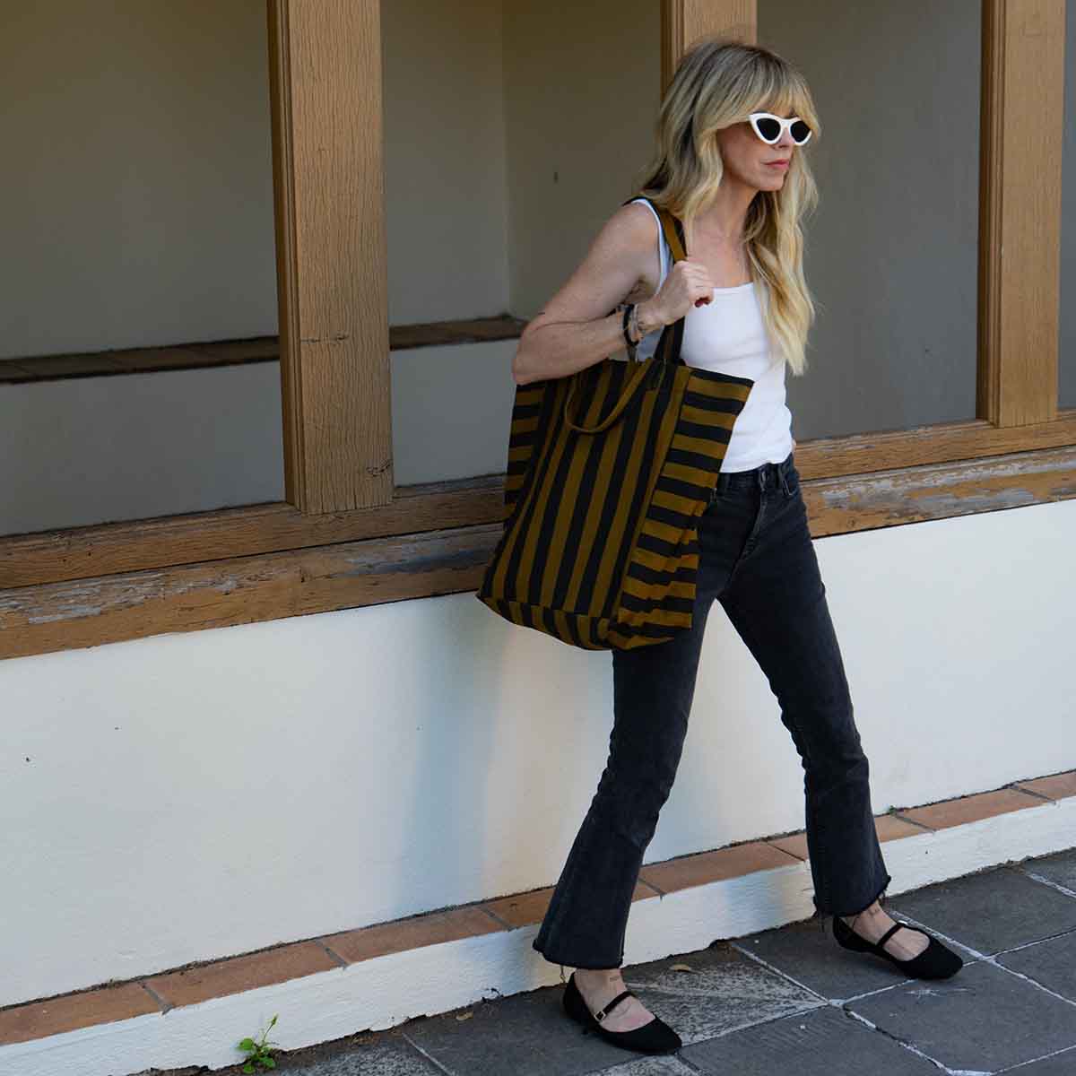 Rose in April - Wholesale Tote Bag - Women's - ELISABETH TOTE BAG STRIPES CUMIN2