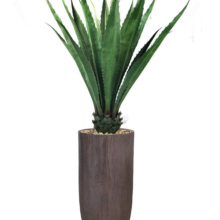 66" Tall Agave Plant and Resin Planter for wholesale by MinxNY