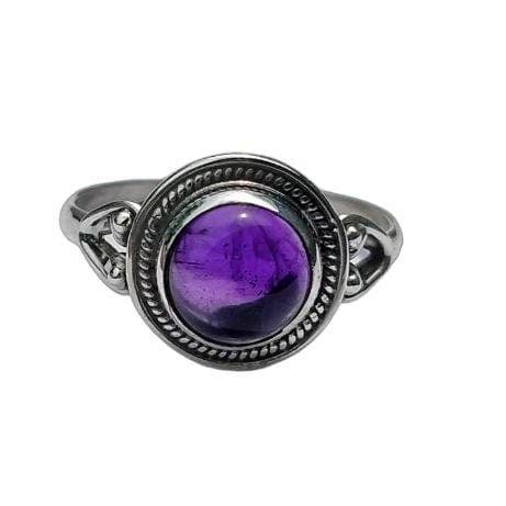 Unique Vintage Handmade 925 Silver Purple Amethyst Ring for wholesale by SILVER CAVE
