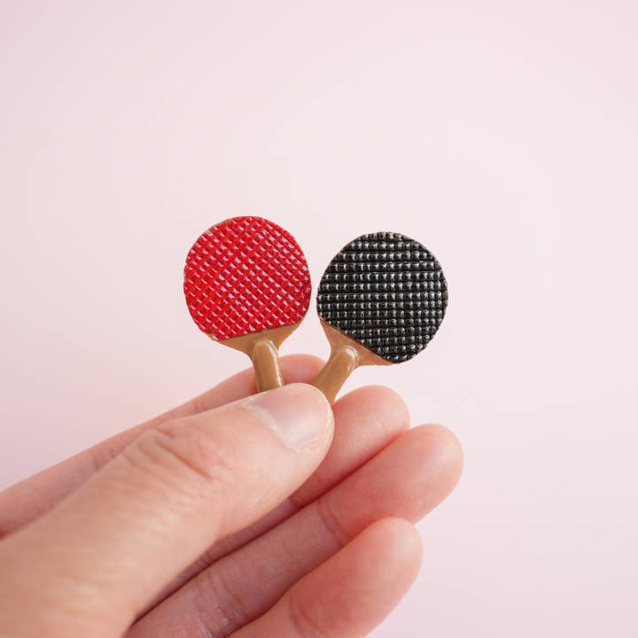 Mini Story Co - Wholesale Lapel Pin/Button - Ping Pong Bat Pin | Table Tennis Brooch | Sports Accessories | Table Tennis Bat Pins | Miniature Pins | Gift for Ping Pong Player