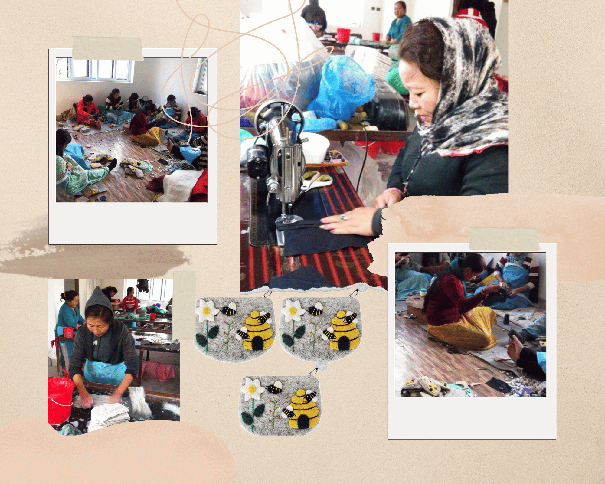 Honey House Naturals - Wholesale Coin Purse - Women's - Wool Bee Bag - Handmade3