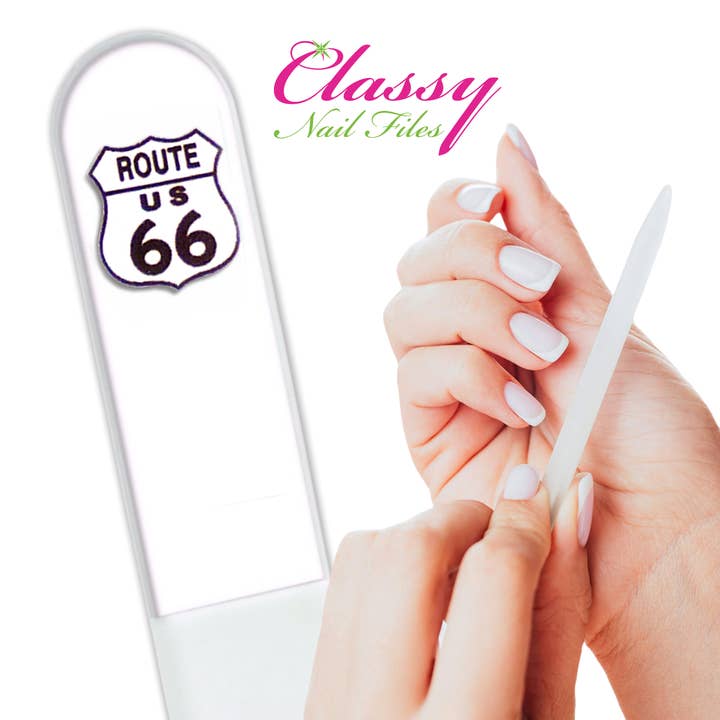 Route 66 Voyage sur la route du sud-ouest Lime à ongles en cristal tchèque pour la vente par Classy Nail Files