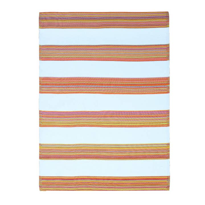 Taksha Fire & Snow Signature Multi Color Outdoor Rugs for wholesale by Masterpiece Collection LLC