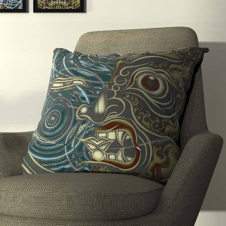 Yogabhoga WaterFire Gesichtskissen - Grau für den Großhandel von symbolika