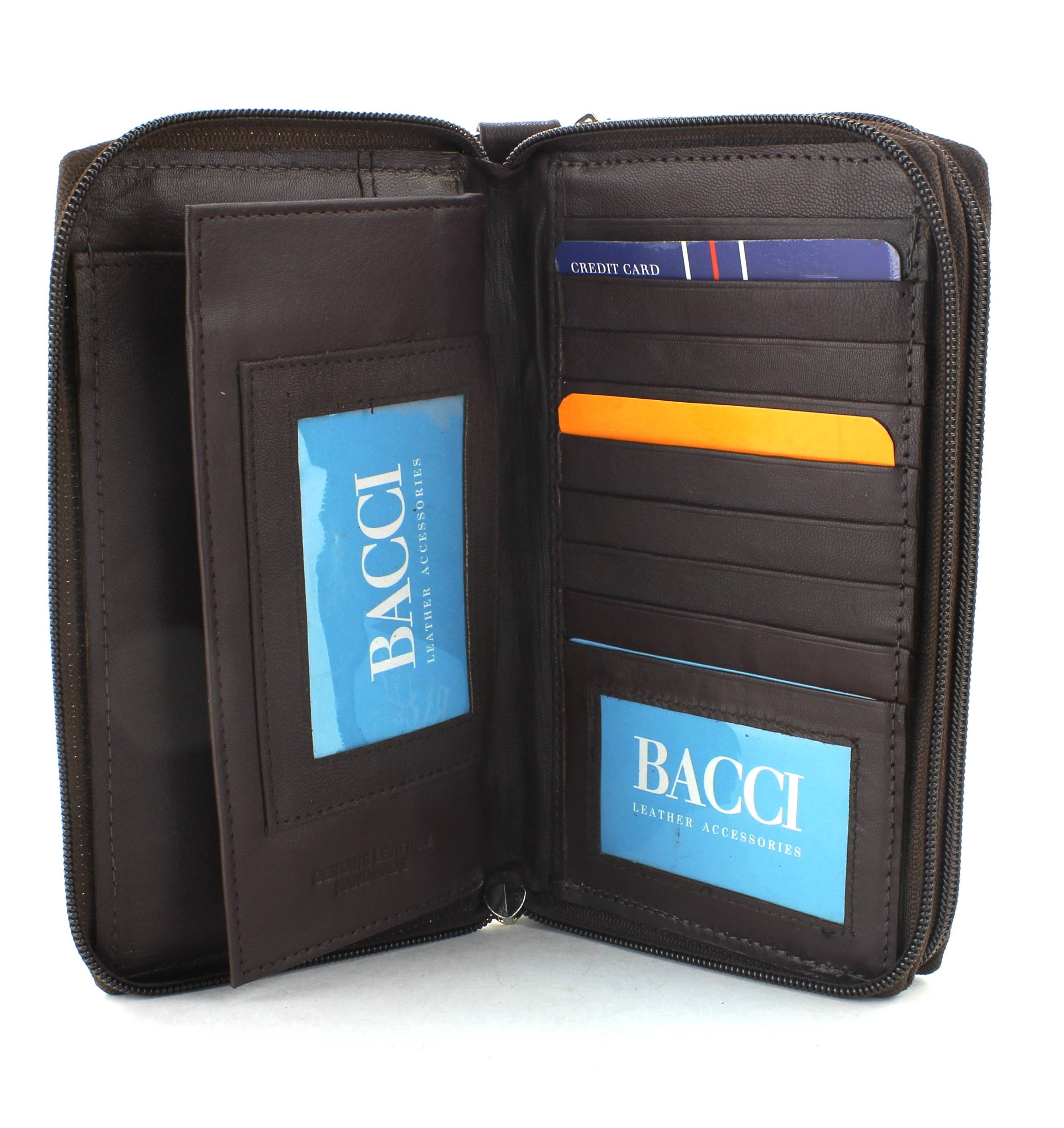 Leather Impressions Inc - Wholesale Wallet - Women's - Double Zipper Women's Clutch 1558515