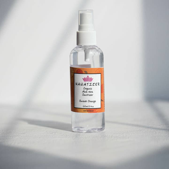 hanatizer - Wholesale Hand Sanitizer - Sweet Orange Organic Aloe Vera Hand Sanitizer Spray 3.4oz1