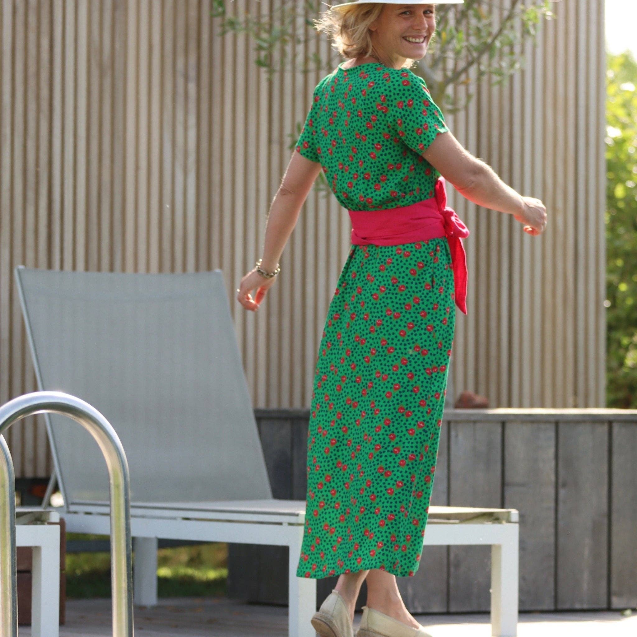 Quintessence – Cinto - Mulher por atacado – Cinto de linho fúcsia Anita3