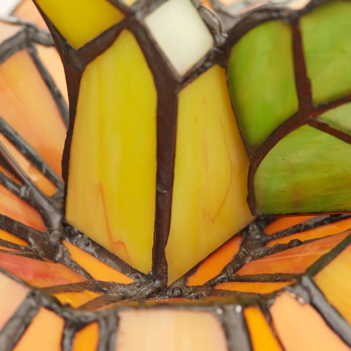 River of Goods - Wholesale Accent/Desk Lamp - 9"H Patch the Pumpkin Tiffany Stained Glass Accent Lamp12