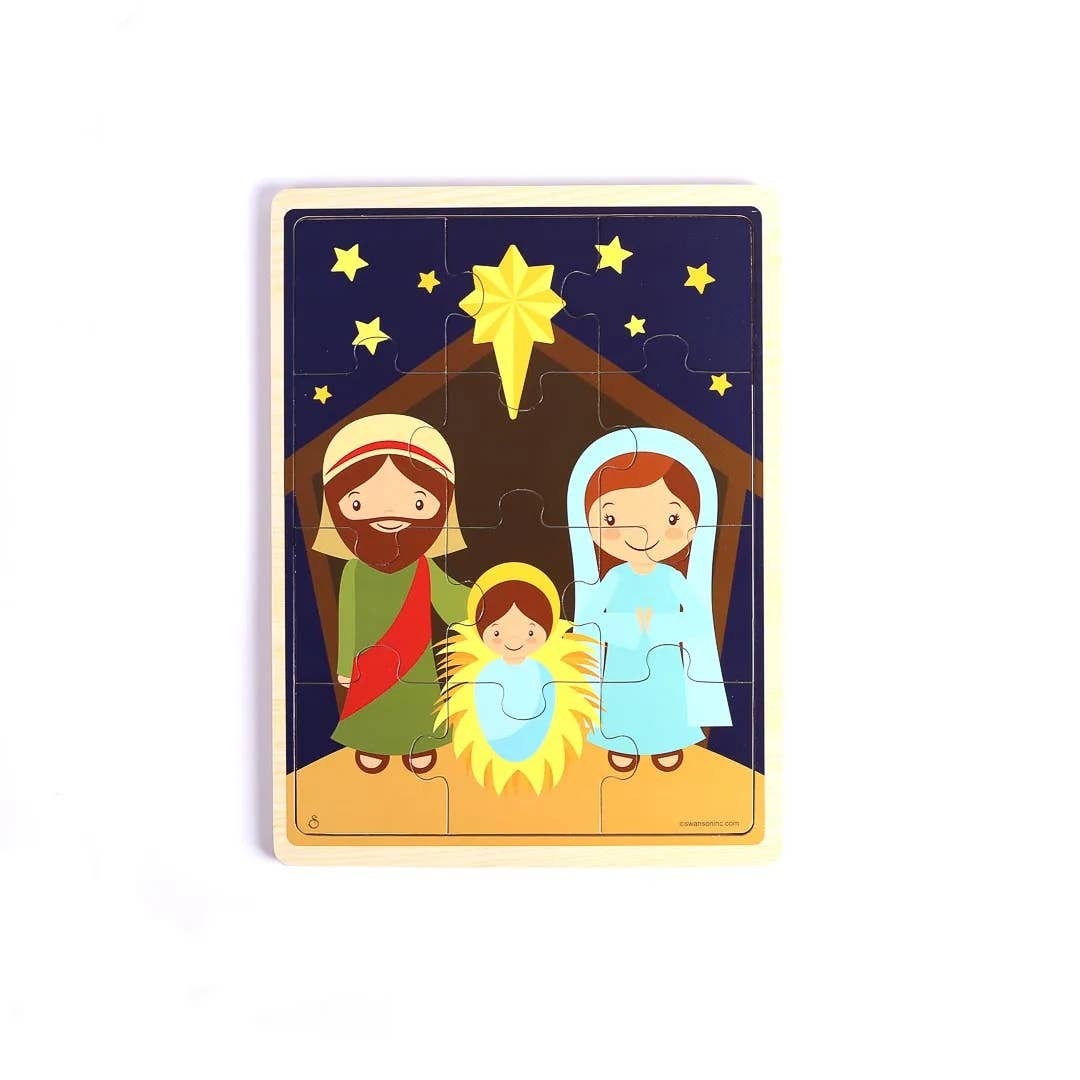 Swanson Christian Products - Vente Puzzle – enfant - Puzzle en bois Crèche