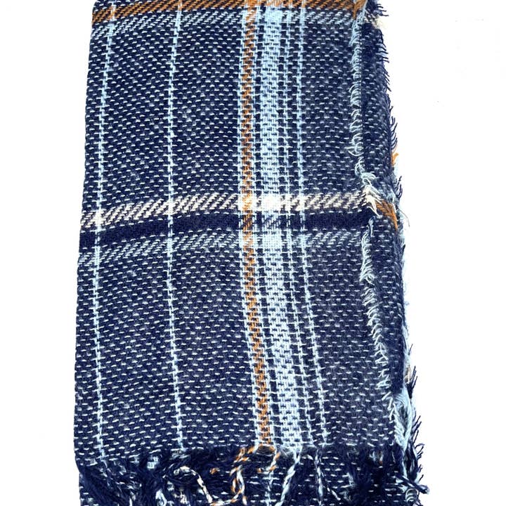 LINETA - Vente Écharpe – femme - Echarpe à carreau épaisse1