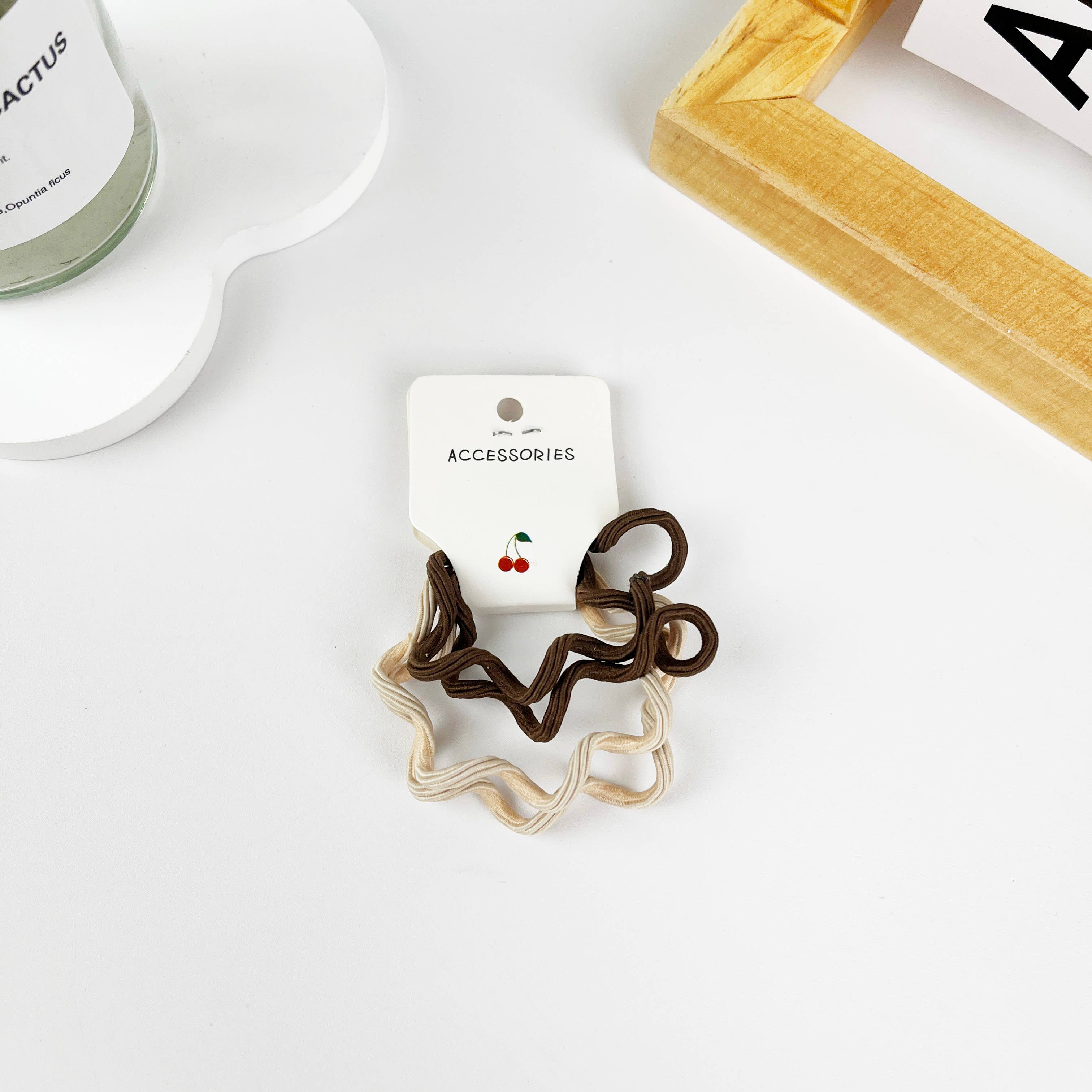 mildstyles - Wholesale Hair Tie - 4 pack of candy-colored high elastic wavy hair ties6