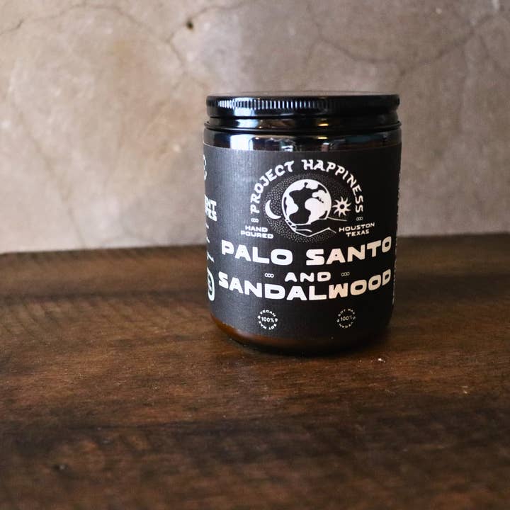 Project Happiness Candle Co. - Wholesale Jar/Filled Candle - Palo Santo and Sandalwood Soy Candle - 8oz14