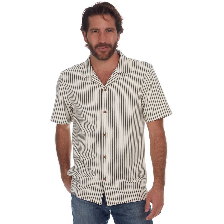 Cream Aldo Striped Shirt for wholesale on Faire