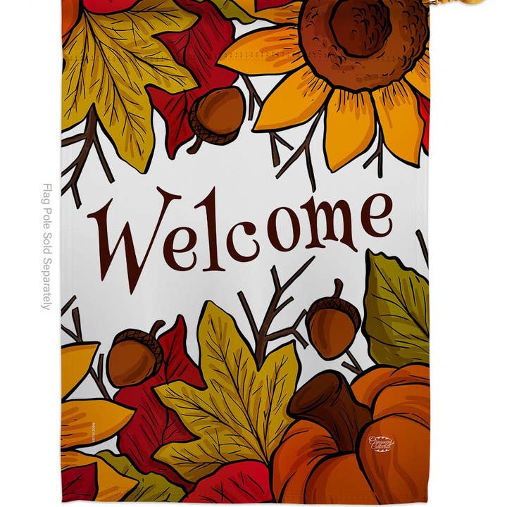 Two Group Flag Co - Wholesale Flag - Autumn Welcome Falltime Harvest Decor Flag1