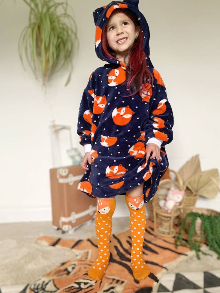 Fox In A Box superweicher Fleece-Kuschelpullover mit Fuchs-Design für den Großhandel von Fox In A Box