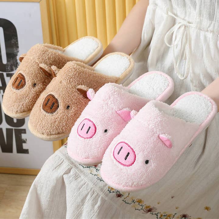 HOUSEHOLD CUTE CARTOON BEAR COTTON SLIPPERS_CWSHS0319 for wholesale by Lovenne