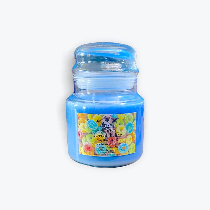 Cereal Killer Jar Soy Wax Candle for wholesale by Raynham Candle Company