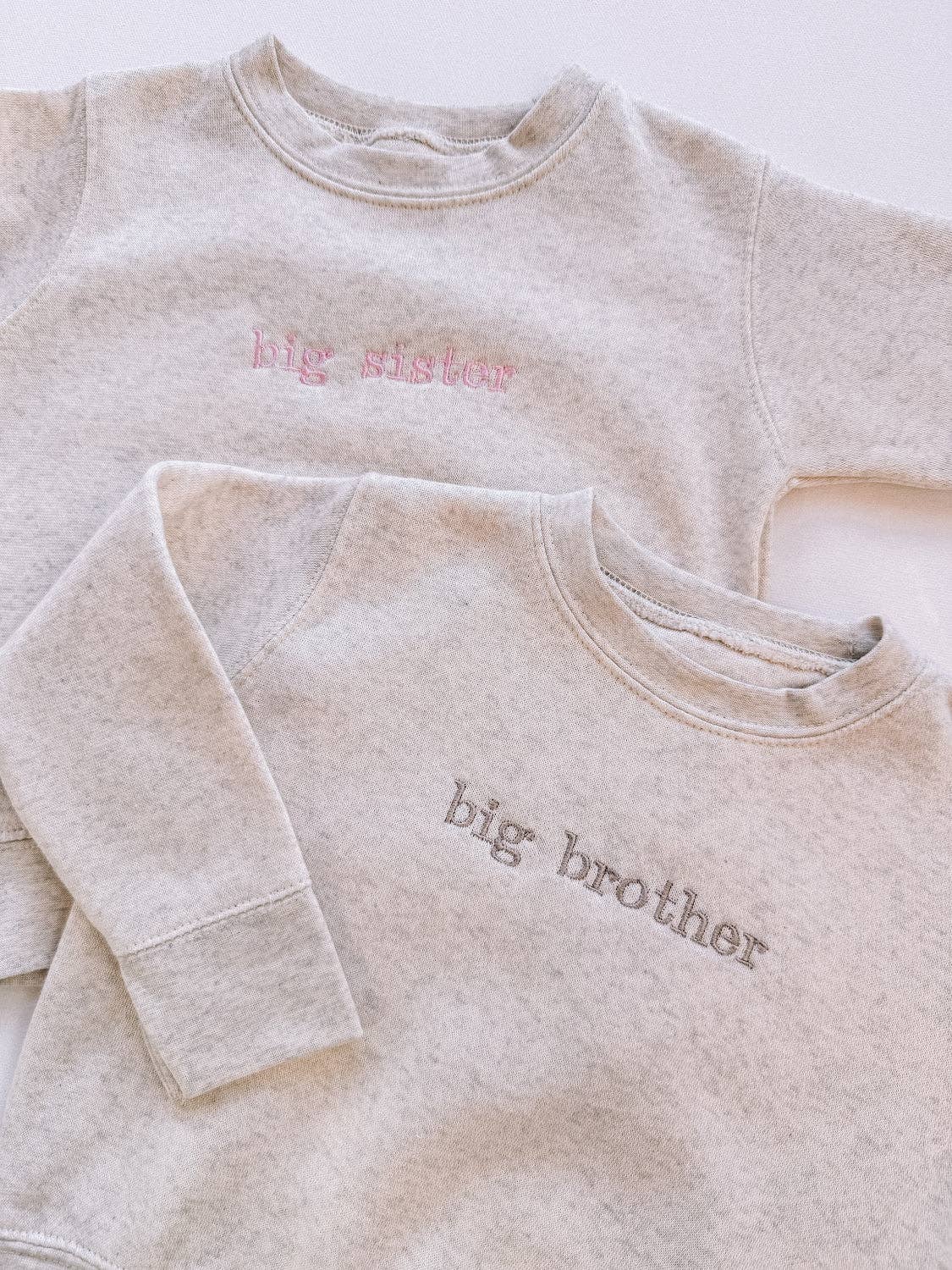 Daffodilly - Vente Sweat-shirt – enfant - Sweat-shirt neutre brodé pour frères et sœurs1