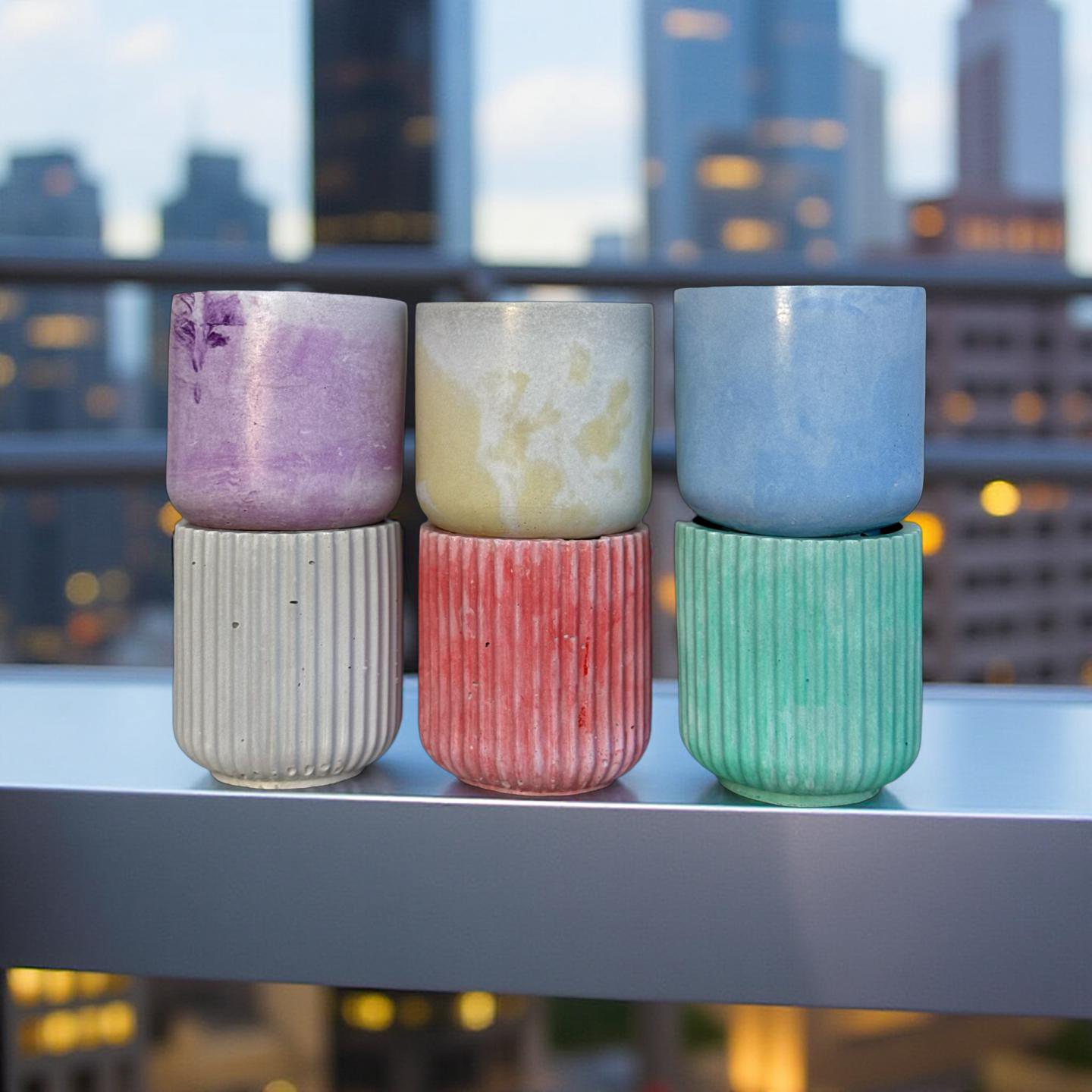 Colourfuljoy Designs - Wholesale Jar/Filled Candle - Candle empty jars/ Cement vessels/ Empty candle container 12