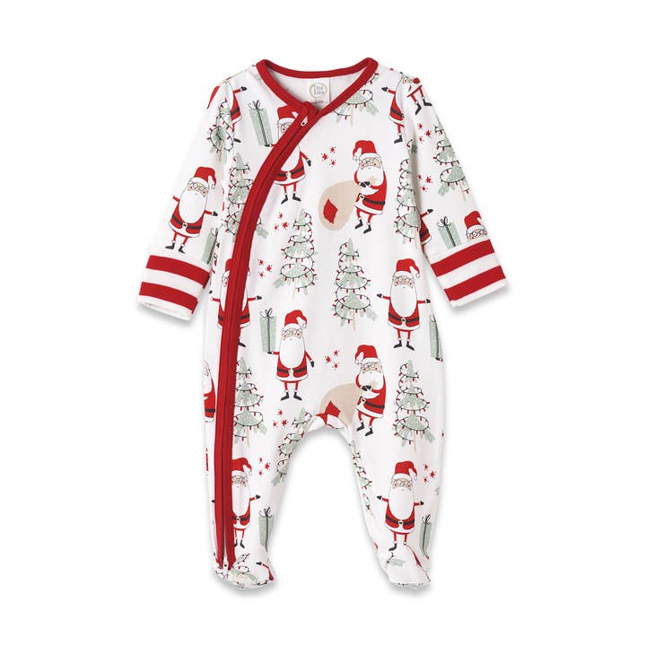 Tesa Babe - Wholesale Jumpsuit – Baby - Christmas Santa Baby Bamboo Zipper Romper0
