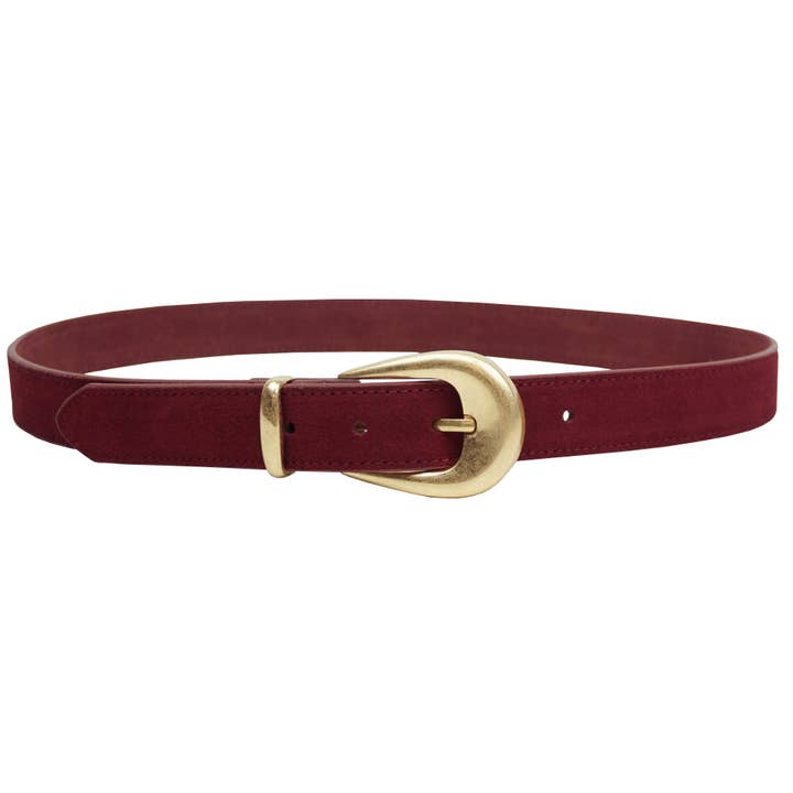 Anais - Wholesale Belt - Women's - Leather belt with gold buckle CT39596