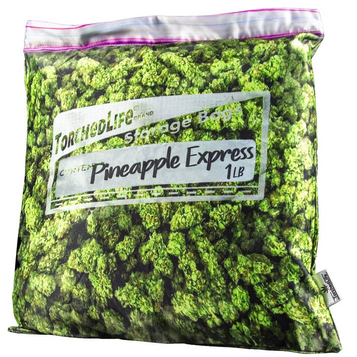 Torched Life - Wholesale Throw Pillow Cover - Pineapple Express Stash Pillowcase with Secret Pocket
