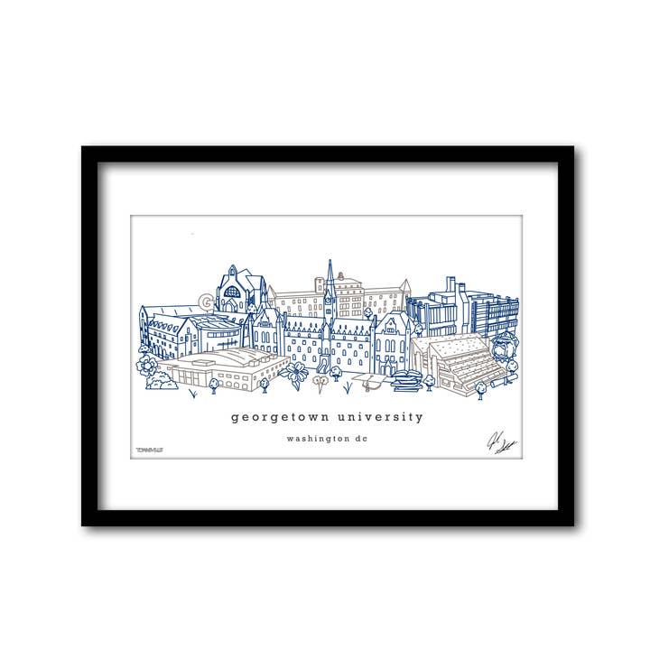 Decoración de pared de la Universidad de Georgetown Washington DC Art para venta al por mayor de Townsville Art