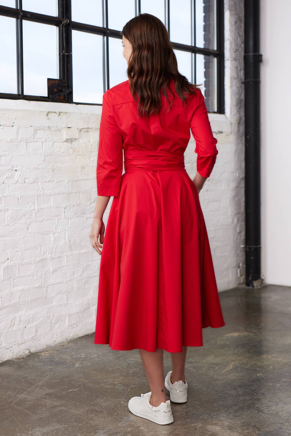 Marianna Déri GmbH - Wholesale Dress - Women's - Red belted blouse dress3