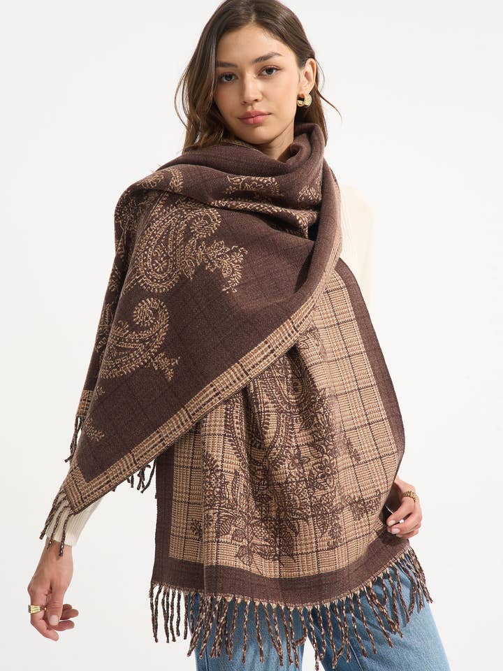 E-09356 Bedruckter Bandana-Schal – Paisleymuster für den Großhandel von PHANIE MODE