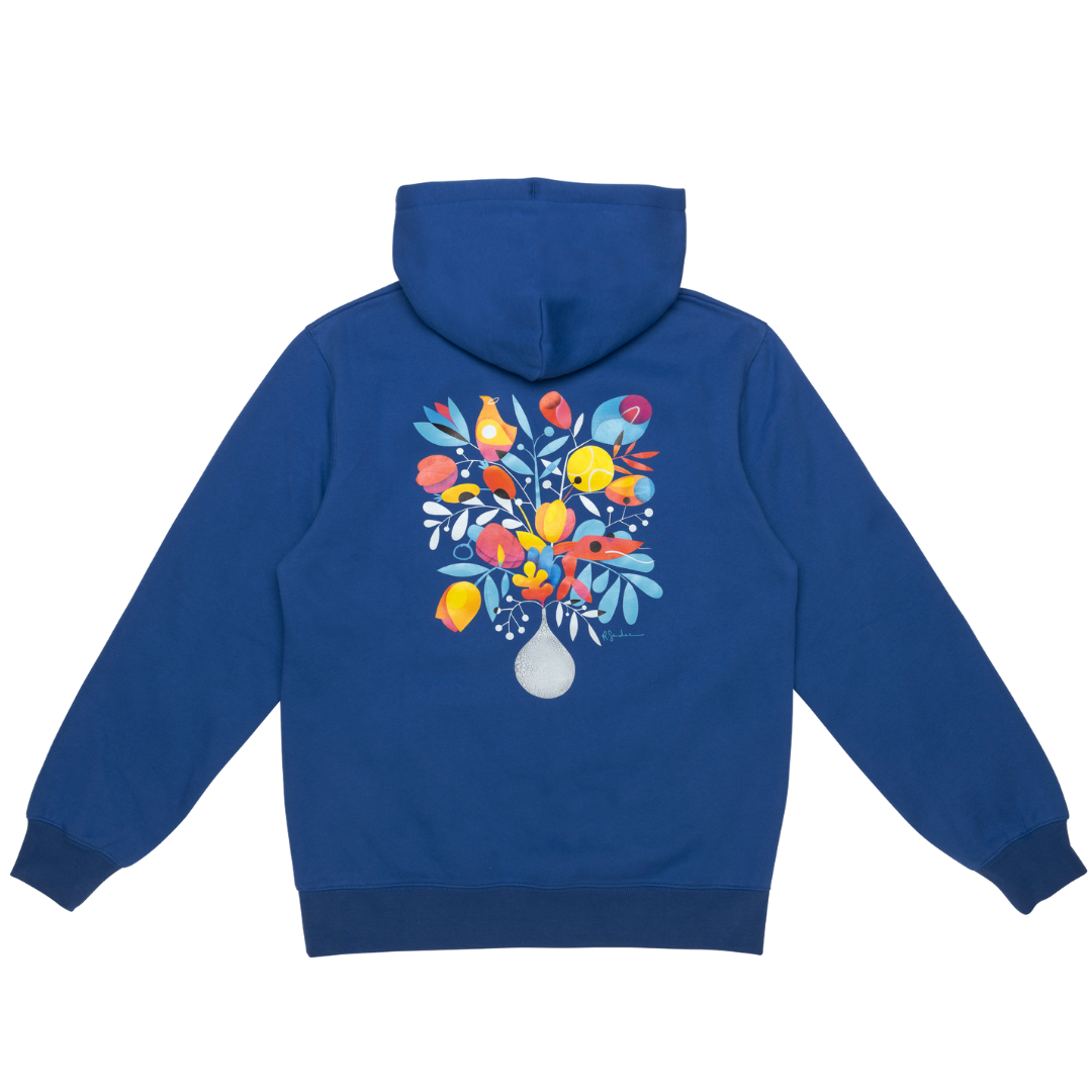 AndFeelings - Vente Sweat à capuche – unisexe - Hoodie Flores Bleu Électrique0