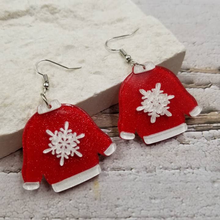 Rode acryltrui kerstorringen voor wholesale door Treasure Wholesale