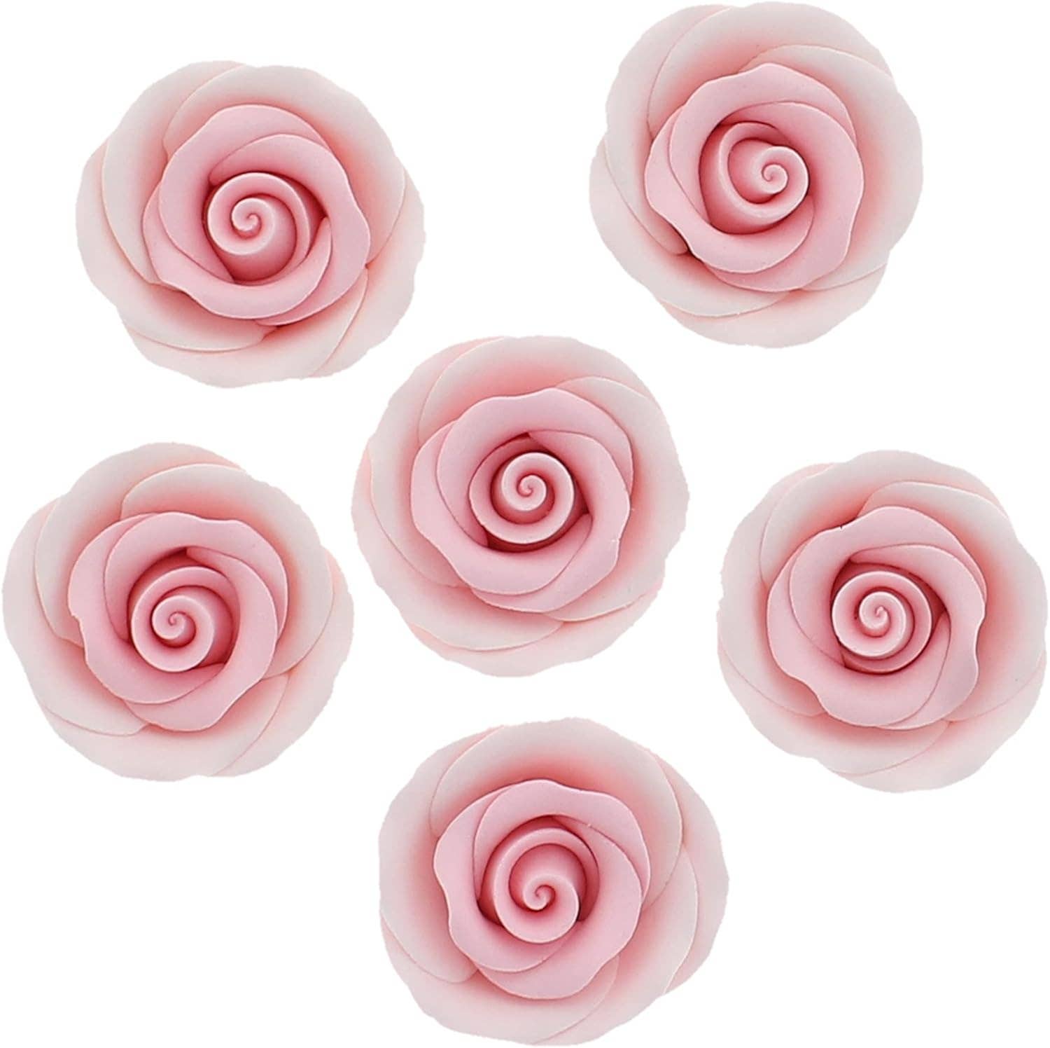 Global Sugar Art - Wholesale Cake/Cupcake Topper - Premium Roses for Decorating Cakes and Cupcakes, by Global Sugar Art, Medium, Pink0