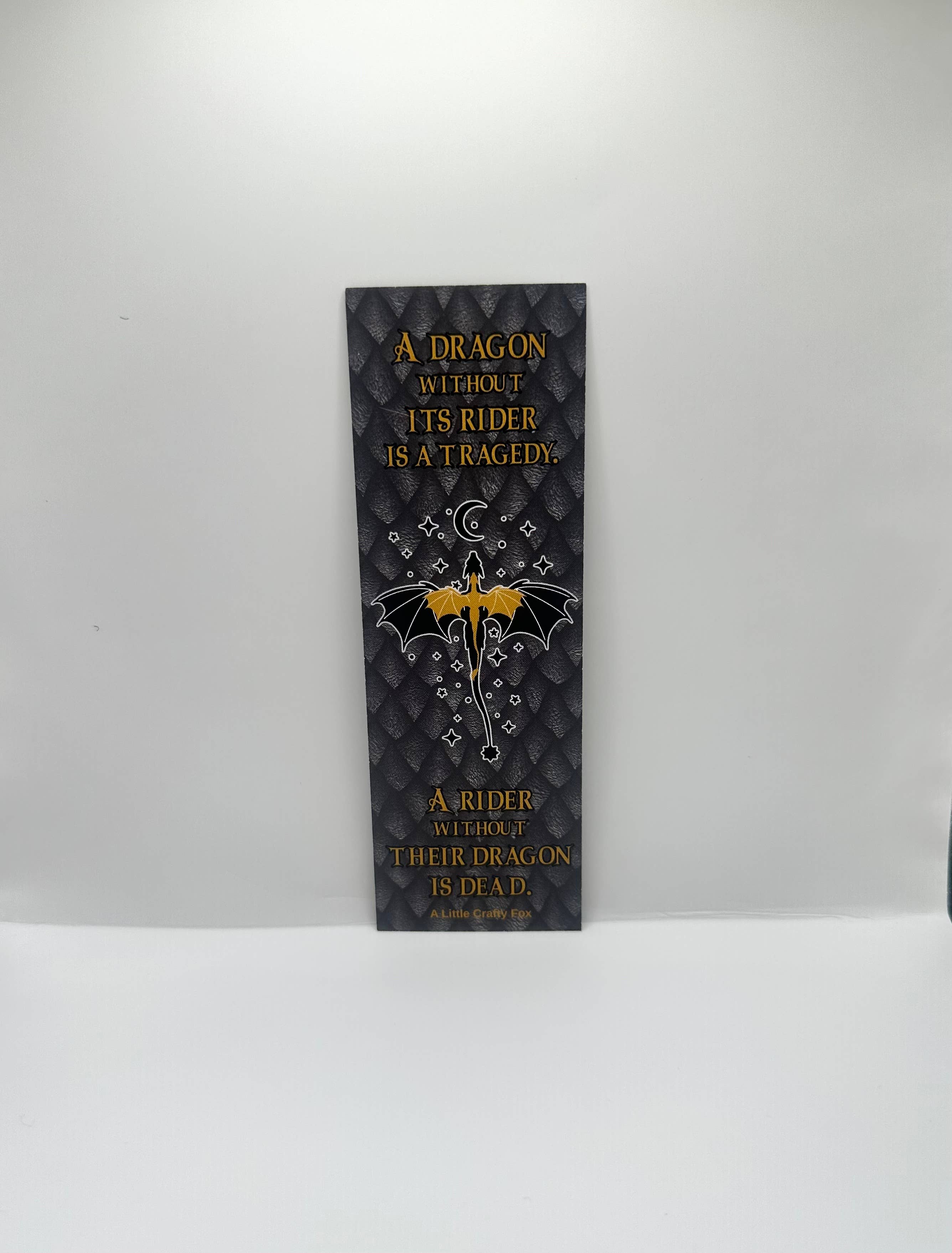 A Little Crafty Fox – wholesale Bookmark – A Dragon Without It's Rider is a Tragedy Bookmark1