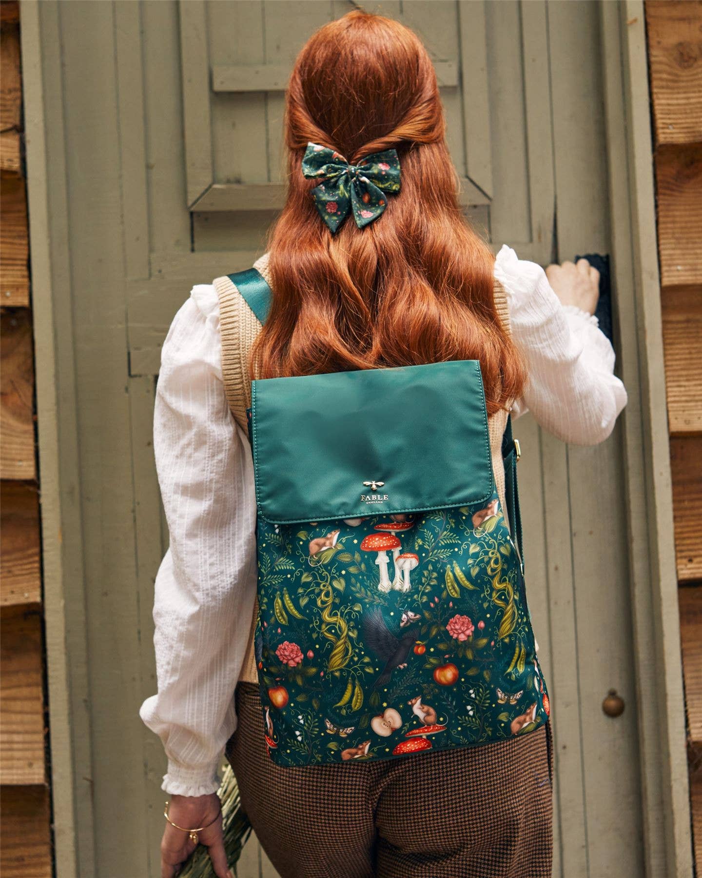 Fable England - Wholesale Backpack - Women's - Catherine Rowe's Into the Woods Green Backpack 2