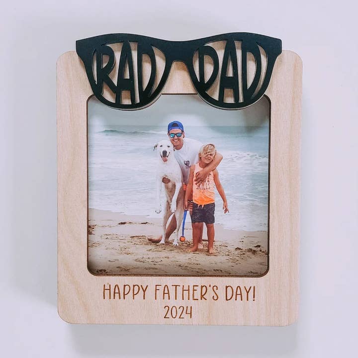 Father's Day Gift Frame for Fridge Magnet Photo Frame for wholesale by Etchedoccasions