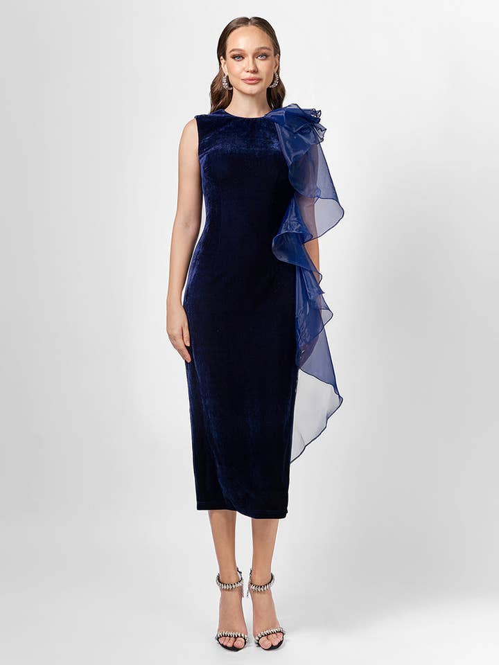 CHARLIE CASCADE VOLANT MIDI B75D07S pour la vente par Bariano