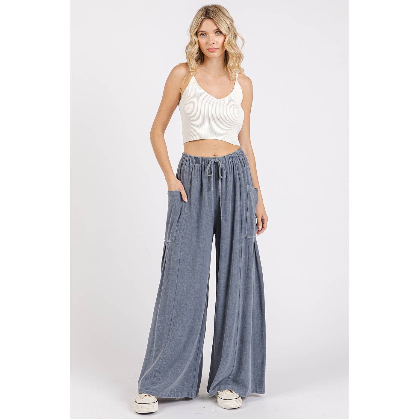 mittoshop - Wholesale Broek - Dames - MINERALENWAS DROP-SIDE ZAK WIJDE PIJP BROEK3