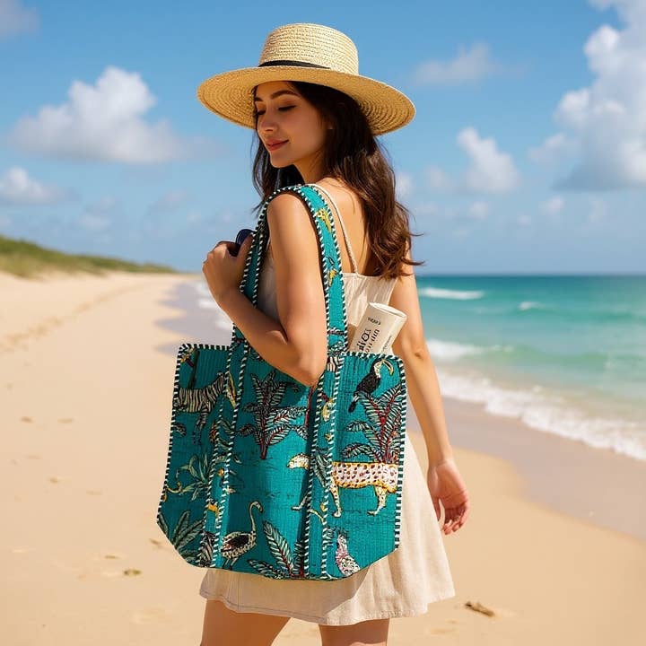 Animal print tote bag for wholesale by Feel The Cotton Inc