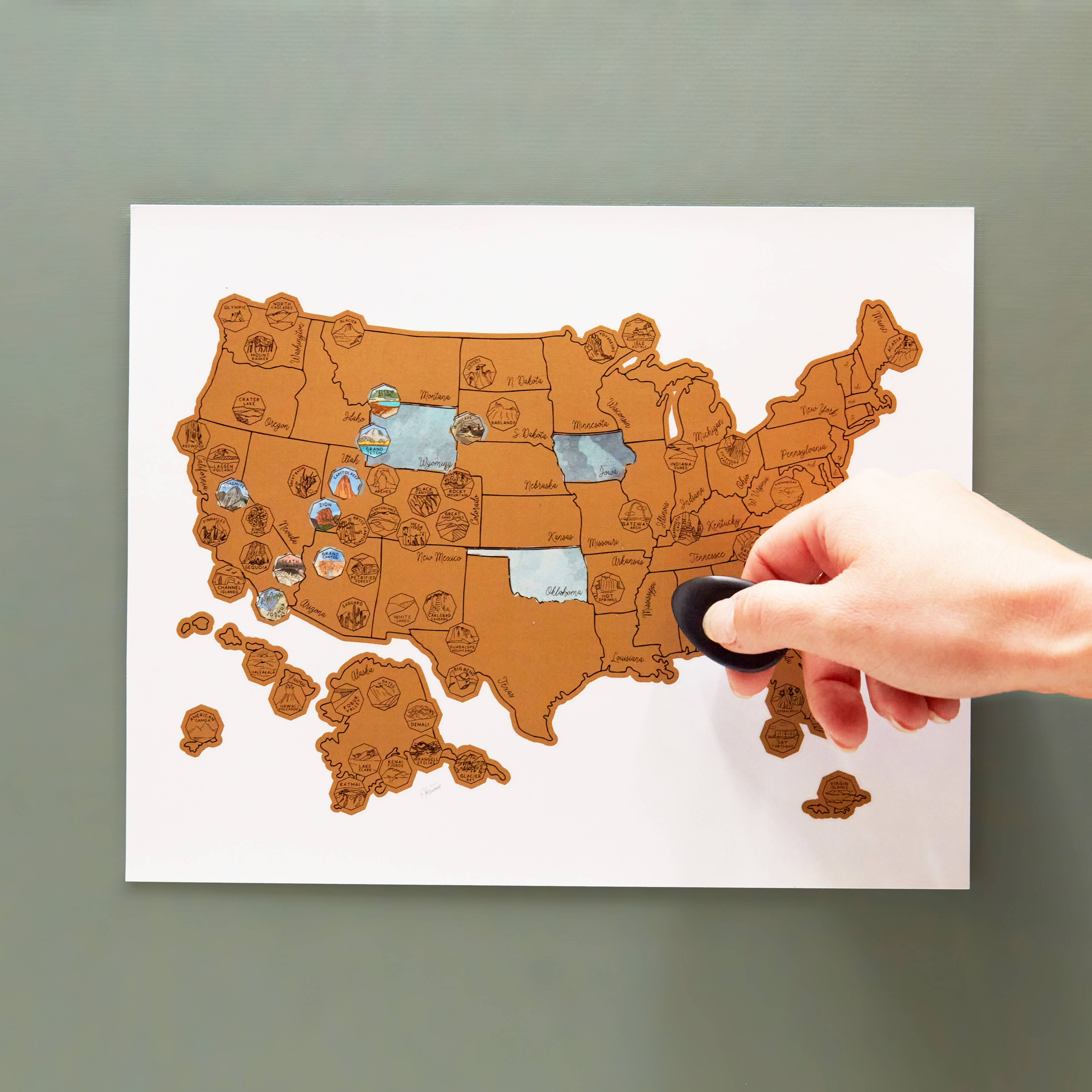 Suade - Wholesale Map - 63 Park US National Parks Scratch Your Travels Map1