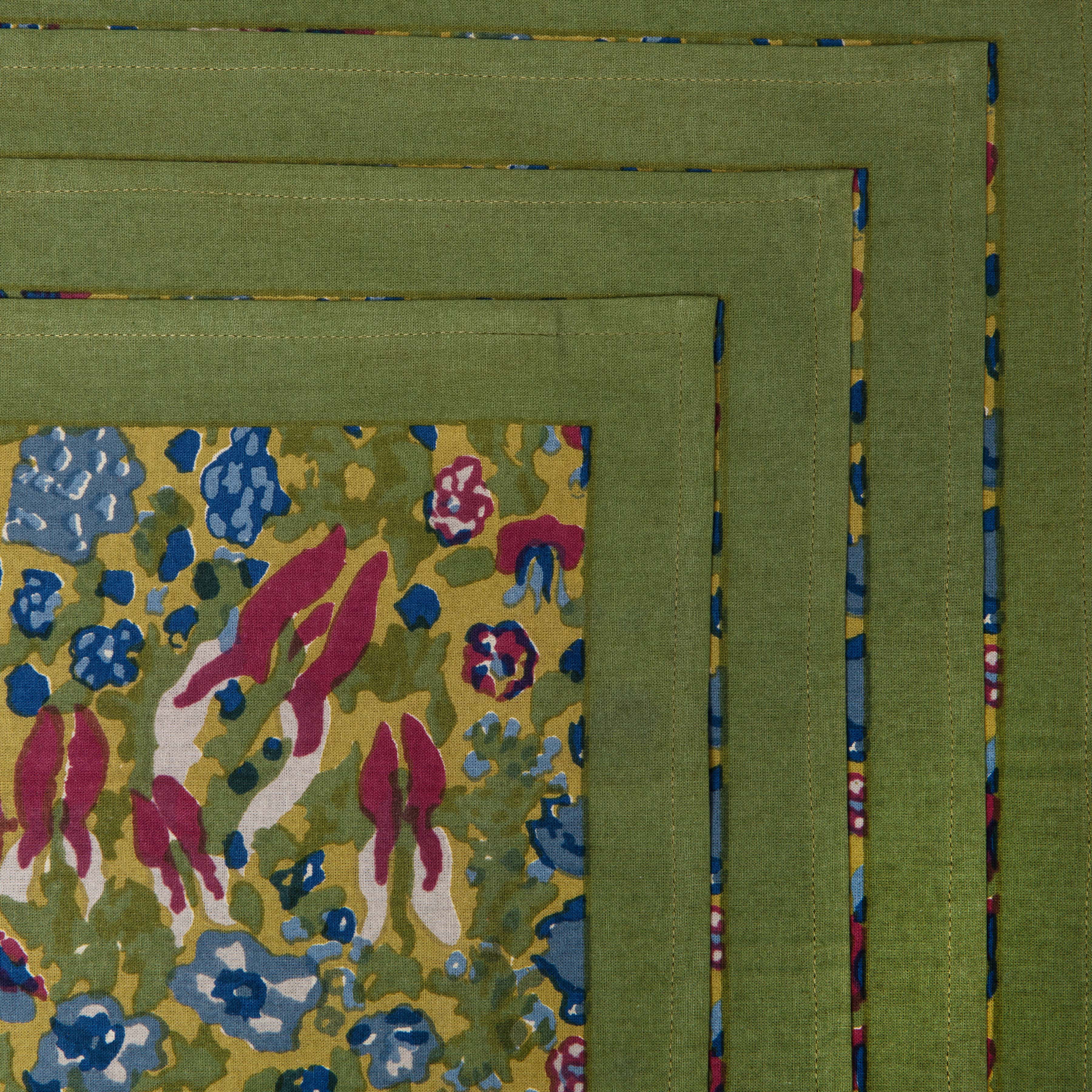 Couleur Nature – Guardanapo e pano de jantar por atacado – Jardin Blue & Vert | Guardanapos - Conjunto de 61