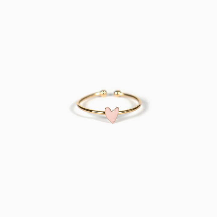 GRANT heart ring (powder pink) for wholesale by Titlee