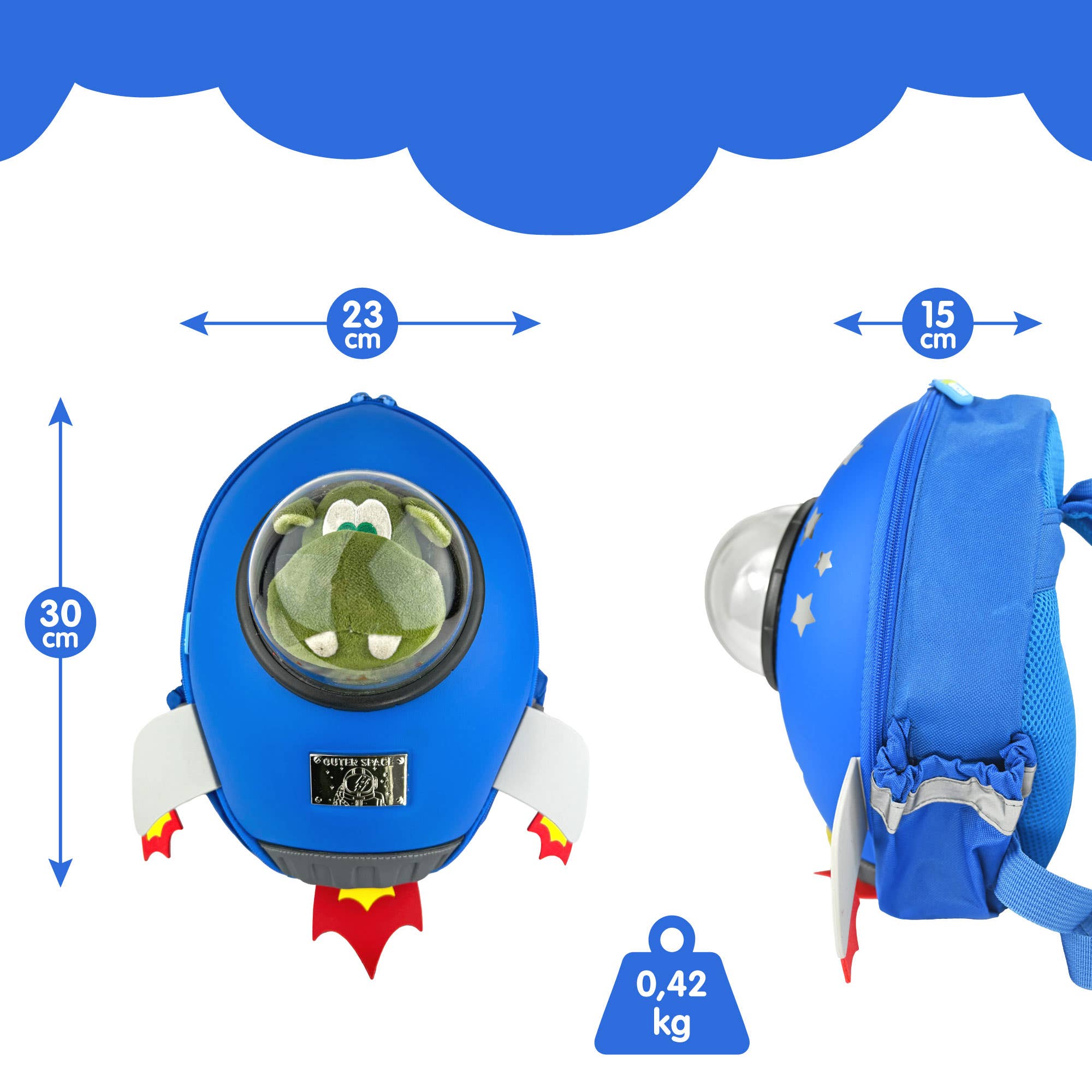 HECKBO - Wholesale Backpack - Kids - Rocket children's backpack with viewing window2